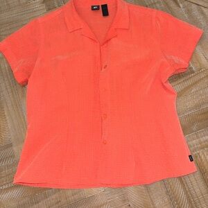 REI Orange Button Down Shirt